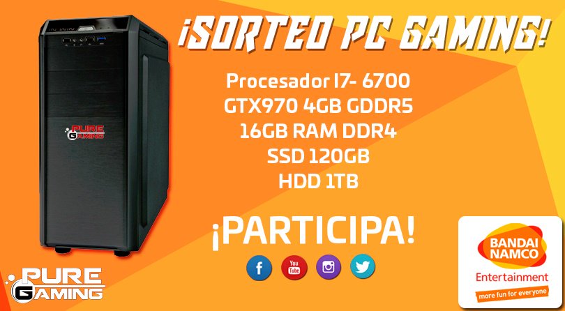 ¡SORTEO PC GAMING con <a href="/BandaiNamcoES/">Bandai Namco España</a> ! ¡Participa! Sorteamos un impresionante PC Gaming. Follow + RT. ow.ly/J9MX30cAaHl