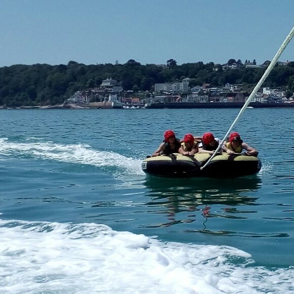 Big fun on the 4 person shield today! #jerseyseasport #beach #visitjerseyci  #jerseyci