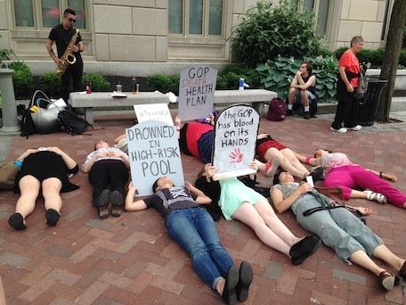 broadstreview's tweet photo. .@alainamabaso and others are wondering where @SenToomey is. https://t.co/Rq6mo0CSPN #ReadAHCA https://t.co/6jrPXWnLzb