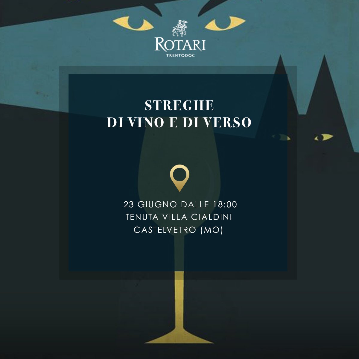 RotariSpumante's tweet photo. Torna anche quest’anno Streghe di Vino e di Verso, vi aspettiamo venerdì nella splendida cornice di Tenuta Villa Cialdini! https://t.co/fGcYZLTAik
