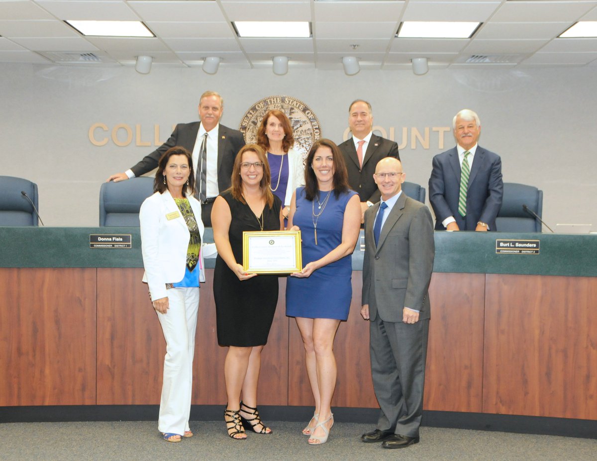 CollierGov's tweet image. Presentation of the Collier County Business of the Month for June 2017 to Prestige Insurance Consultants, Inc.