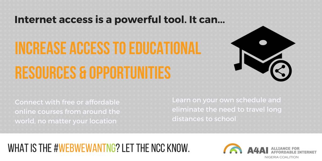 DotunRoy's tweet photo. #WebwewantNG should increase access to educational resources and opportunities @ojonwa @bigmoNaija https://t.co/ZjZLDWjYsR