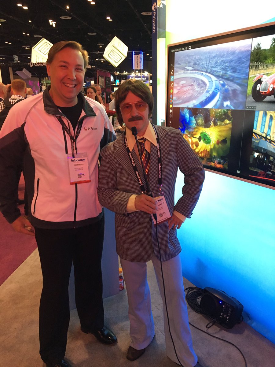 spkv12's tweet photo. Come see Wink Sexton showing off @polycom #pano! #InfoComm17 https://t.co/PVOWHndeUR