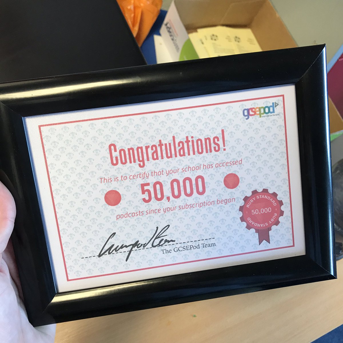 Great milestone for <a href="/RWBAcademy/">R W Bassett Academy 💙</a> students to have met with <a href="/GCSEPod/">GCSEPod</a>, well done. 👏🏼

Here's to 50,000 more! 🎉