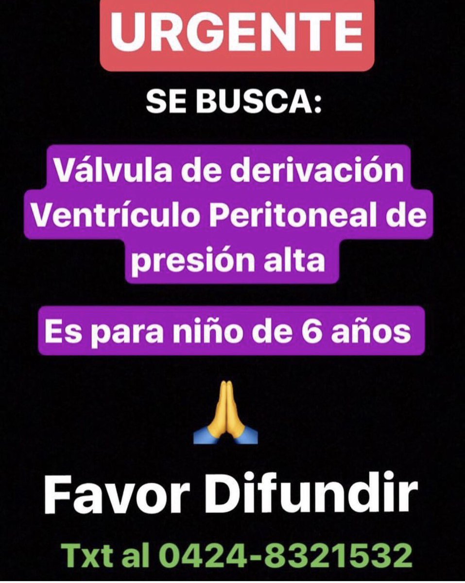 acqb's tweet photo. #URGENTE por favor! Ayúdenos a difundir!! Necesitamos esto para el sobrino de un gran amigo! #ServicioPublico #salud #Venezuela https://t.co/fSmCr07Xau