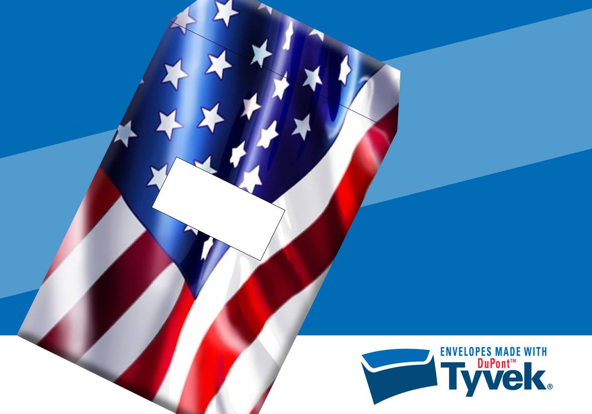 In honor of #FlagDay, customize your #Tyvek envelope like this one. 
#Tyvek #customizable #envelopes