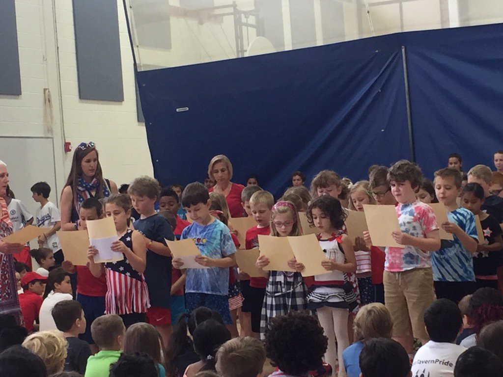 First graders kick of flag day at BT with songs #beartavernpride