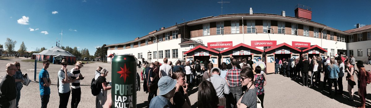 KaksiNappiaAuki's tweet photo. Midnight sun &amp; films, and the traditional “ticket sales system is jammed”. #msfilmfestival #sodankylä https://t.co/bs8y1wVOVb