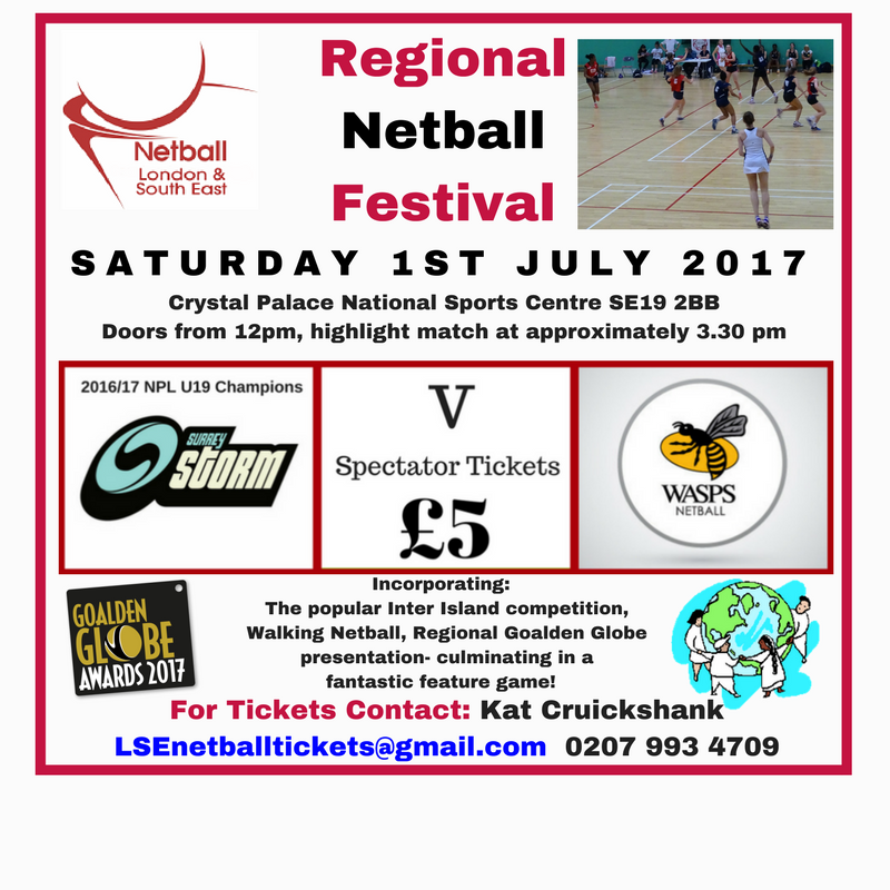 EnglandNetball's tweet image. Join our team from the London &amp;amp; South-East region for their Goalden Globes on Saturday 1st July PLUS Storm v Wasps NPL match! #NetballFamily