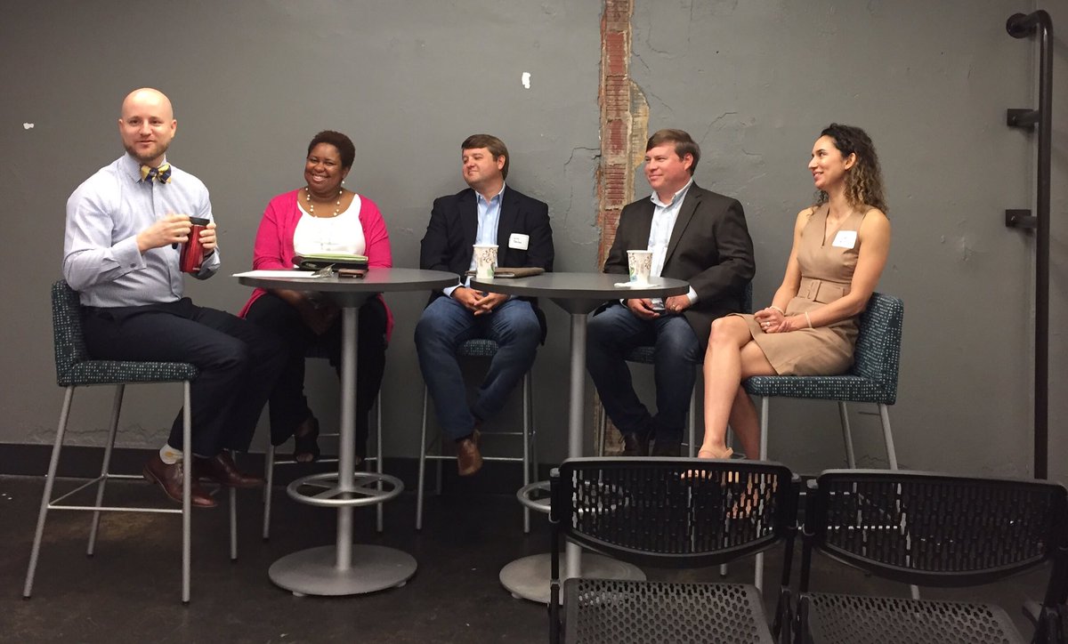 HAntwerp's tweet photo. Ideation coffee chat @TheExchange202   "ideas can come from what I didn't like doing during my day" @JohnCalagaz https://t.co/aM91odJhPZ
