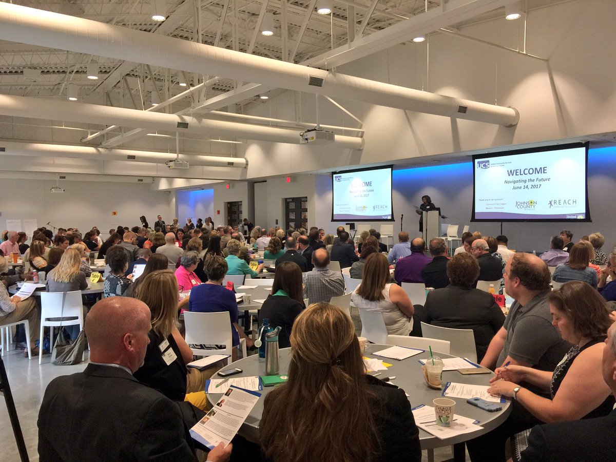 It's a packed house at <a href="/JoCoAHC/">JoCo AHC</a> for the 2017 UCS Navigating the Future event, a community conversation about human service needs in JoCo!