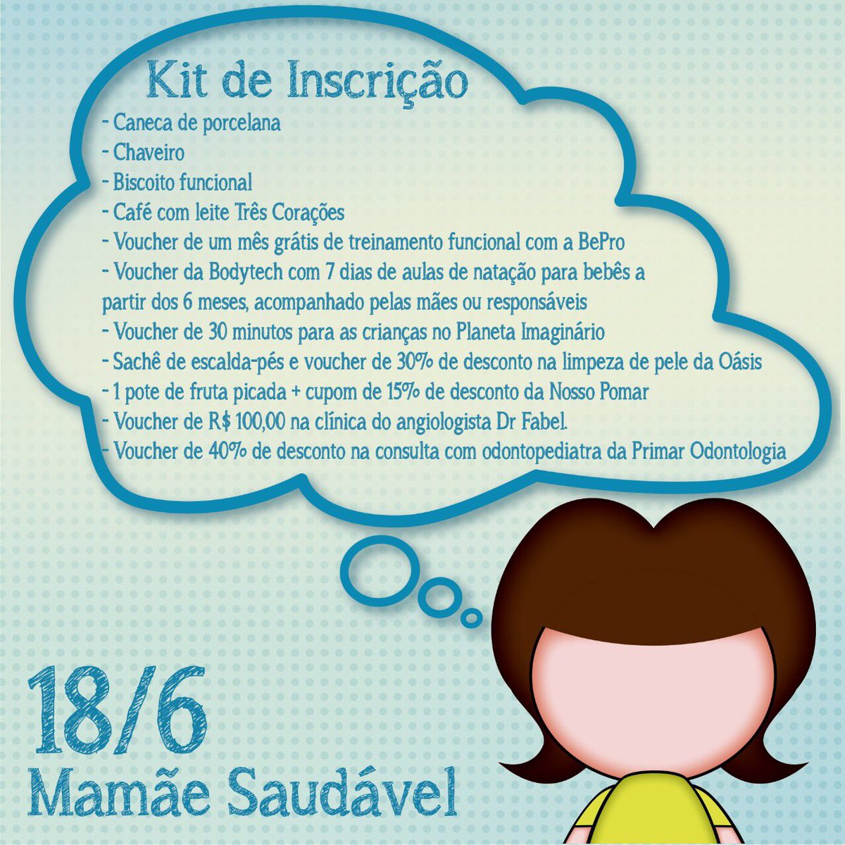 LuMachado2's tweet photo. Mães, ainda dá tempo de se inscrever no Mamãe Saudável!!! https://t.co/qXLviaey5Q https://t.co/AAV0qhuOxn