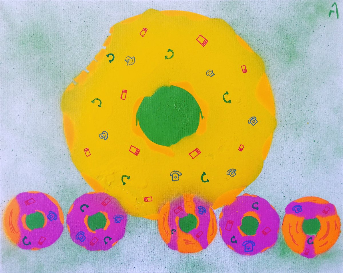 Azezu_Official's tweet photo. "DO NOT CALL" by #azezu
(50x40) <DISPO>
.
.
#art #artist #pochoir #streetart #streetartist #parisian #donot #donuts #artfood #paris14 #paris https://t.co/KK5bdWqbHF
