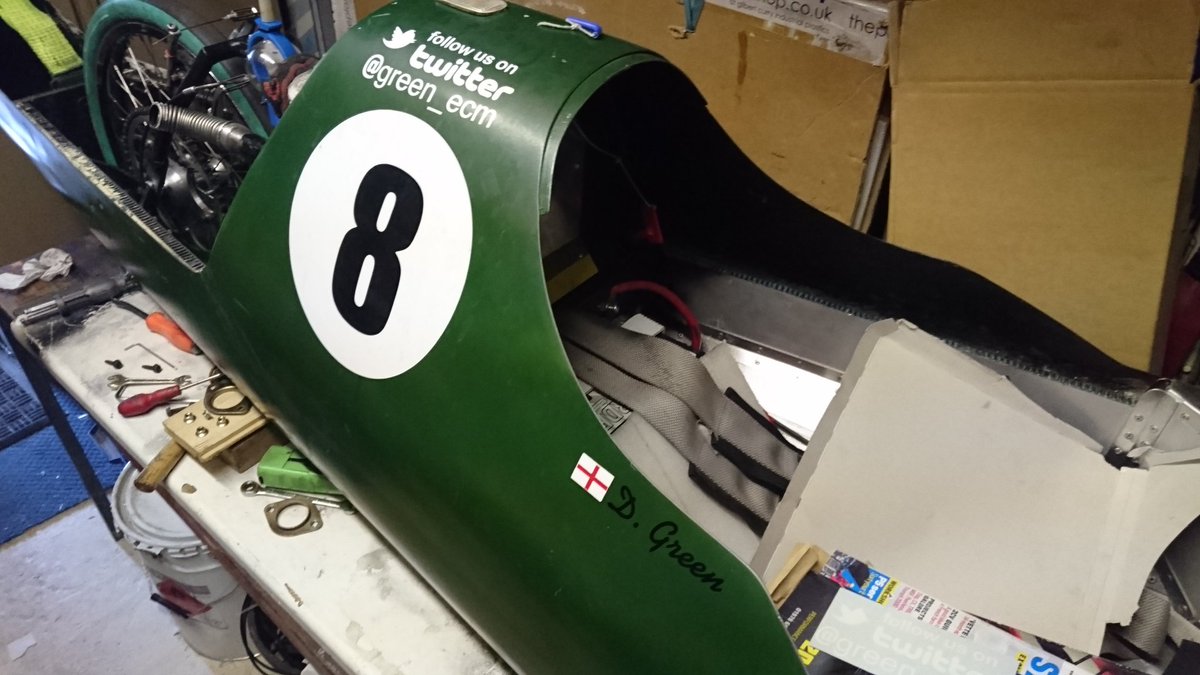 The twitter stickers on the car at last now to get them on the TG1 car as well