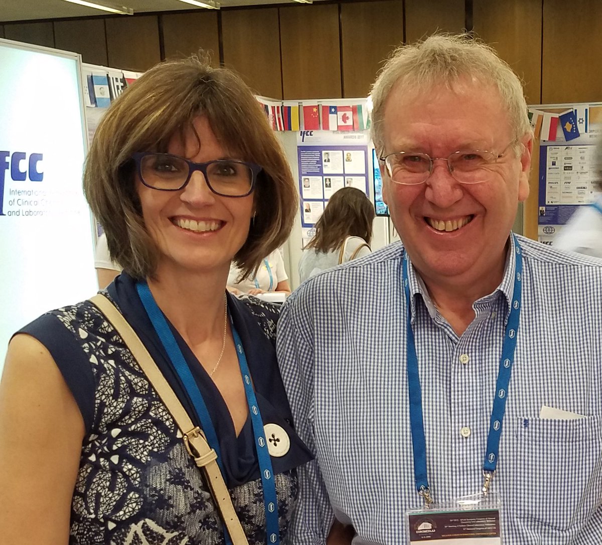 myADLM's tweet photo. AACC President Dr. Michael Bennett welcomes new member Anastasia at the AACC booth in Athens #EuroMedLab2017 https://t.co/DAg90z7XHz