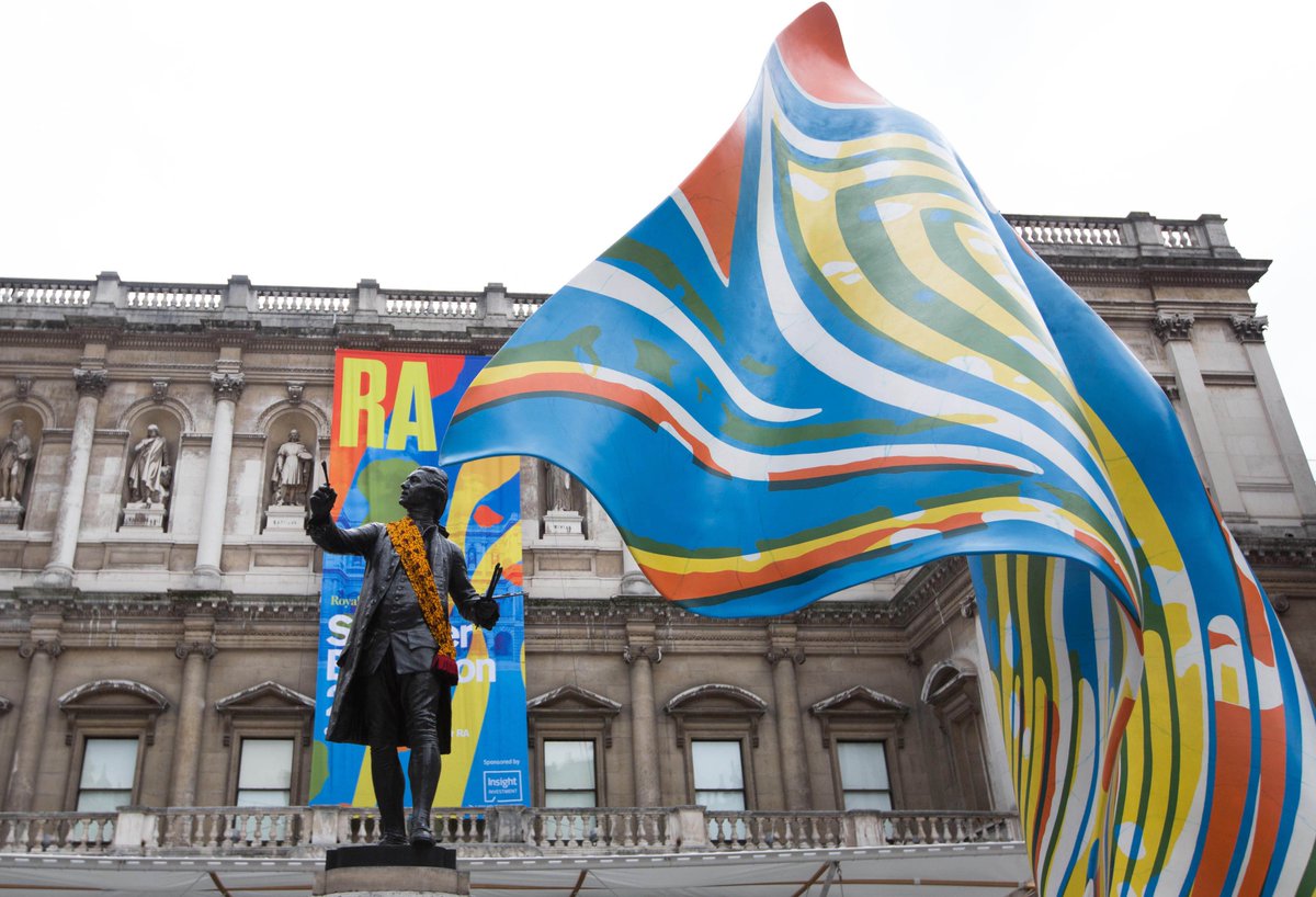 SHONIBARESTUDIO's tweet photo. Yinka Shonibare's 'Wind Sculpture VI' 2014, installed in the @royalacademy Courtyard for this year's #SummerExhibition @SFGalleryLondon https://t.co/cy0QZ9We8w
