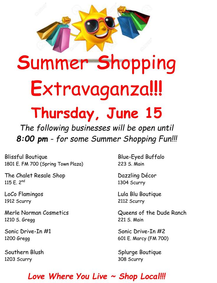 VisitBigSpring's tweet photo. Join the @BSChamberTX and other local businesses tomorrow night for extended shopping hours! https://t.co/j1q6X6uKjJ