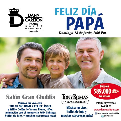 Este domingo 18 de junio te esperamos en la espectacular celebración del #DíadelPadre
Informes: goo.gl/4twZf3