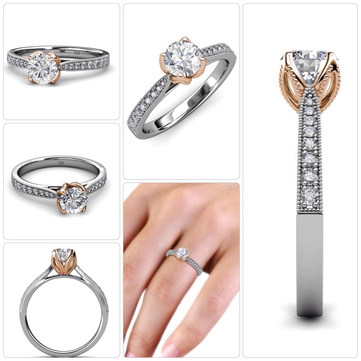 TriJewels's tweet image. On the day you ask for her hand,wow her with this #stunning #diamond #engagement #ringhttp://ow.ly/aDji30czIEp 
#twotone #floral #love #gift
