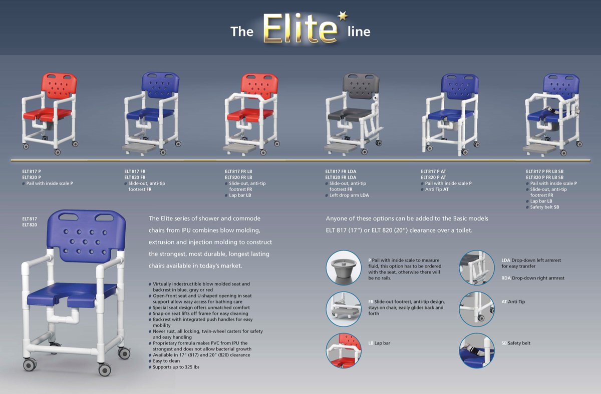IPU1985's tweet image. Contact IPU for to find out more about our #Elite line of #showerchairs. #assitedliving #nursing #healthcare #homecare #dme #hospital