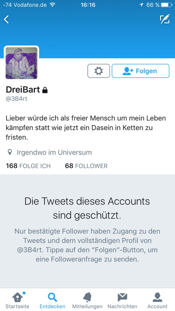 dima973's tweet photo. @publizistikon @Zahlensammler @SoliDavidwache @PolizeiMuenchen @TwitterDE Es wurde ihm wohl doch zuviel bzw. bekam er wohl ne Panikattacke... #DreiBart #Piraten https://t.co/rMCbYHXyQg