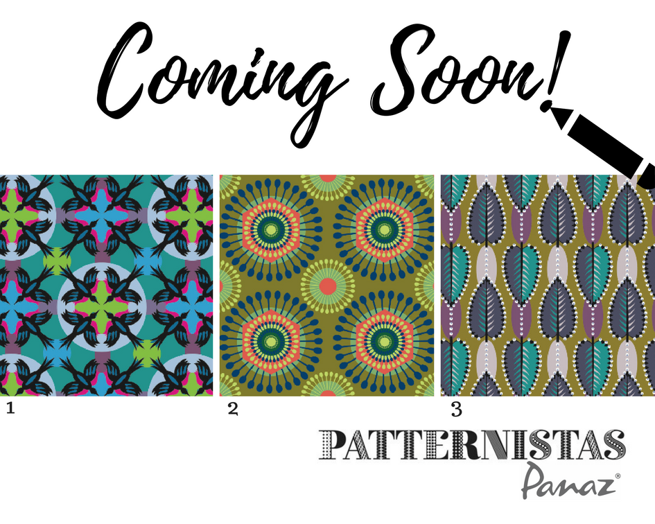 PanazFabricsUSA's tweet photo. To help get through #humpday check out 3 new patterns we're releasing in July made by @Patternistas 🙈! Which is your fav? #projects #design https://t.co/c6MXfutk4a