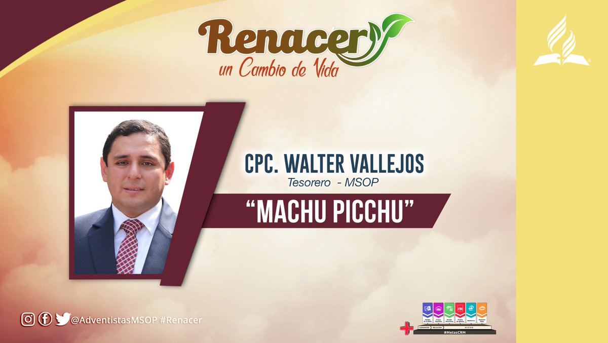 CPC Walter Vallejos <a href="/Wavave/">Walter Vallejos V.</a> comprometido con #Renacer en la Iglesia de Machu Picchu "Cusco B"