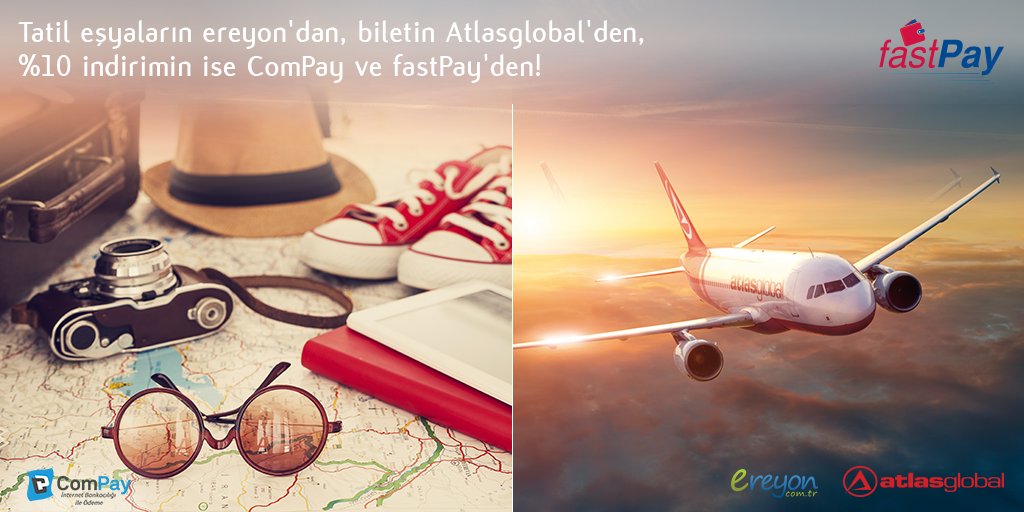 ereyon ve <a href="/Atlasglobal/">Atlasglobal</a> ödemelerinde önce <a href="/ComPayodeme/">ComPay Odeme</a>'i sonra fastPay'i seç, tatiline anında %10 indirimle başla. dnz.im/f7ECk