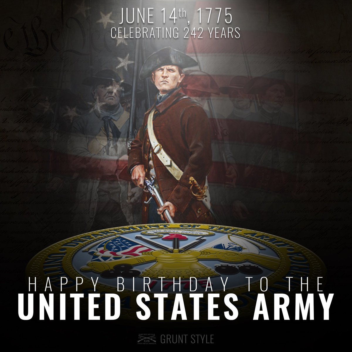 Gruntstyle's tweet image. A big happy birthday to the United States Army.