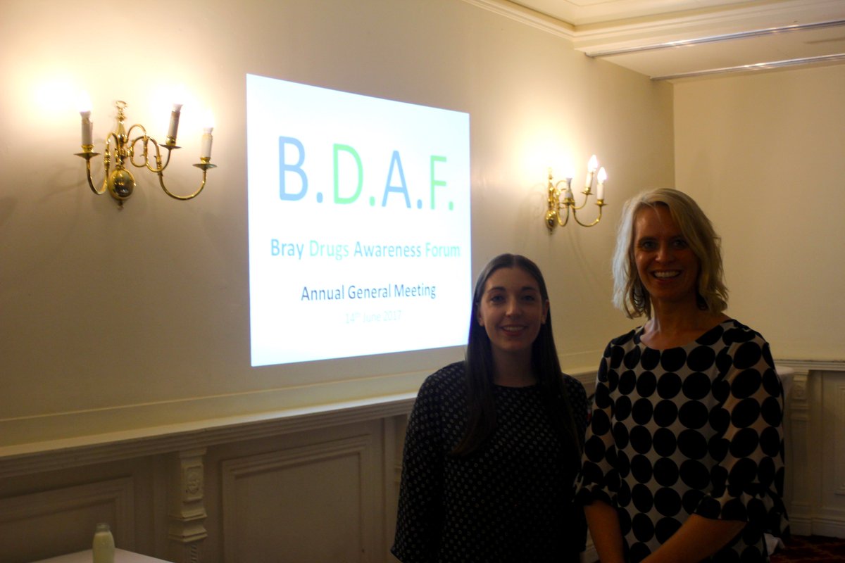 BrayDrugsAware's tweet photo. @BrayDrugsAware Chair Louise Cole with @KirstyDoyle12 from WIT at #BDAF #AGM2017 today. https://t.co/vHsi4eapTF
