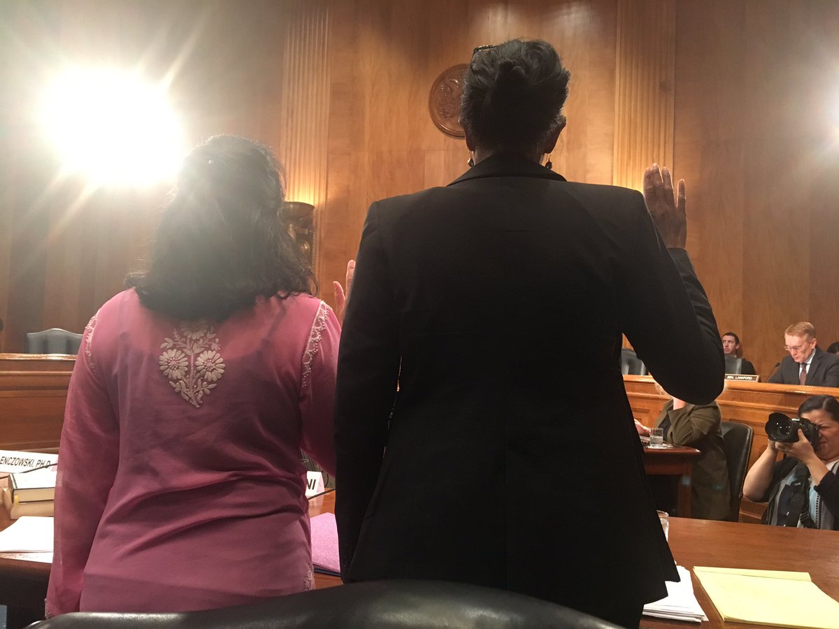 AHAFoundation's tweet image. .@Ayaan and @AsraNomani are sworn in prior to their testimony on extremism before the Senate Homeland Security Committee #HSGAC