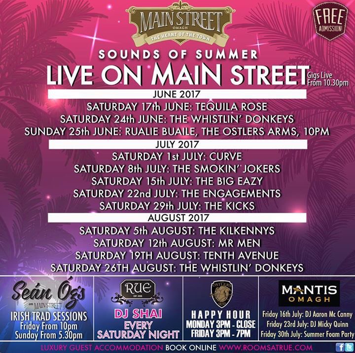 RoomsAtRueOmagh's tweet image. Staying with us over the #Summer? Check out our #FreeGigGuide on #MainStreet #Omagh roomsatrue.com 
#LiveGigs #IrishFolk