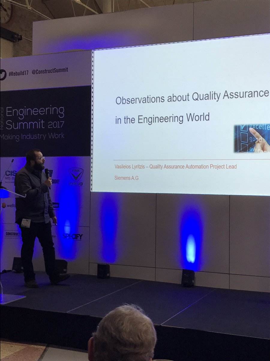 ConstructSummit's tweet photo. Vasileios Lritzis, Quality assurance Automation Project Lead, @SiemensAG closing the Engineering Main stage! #Engineering17 #Rebuild17 https://t.co/SzhCOSAz6X