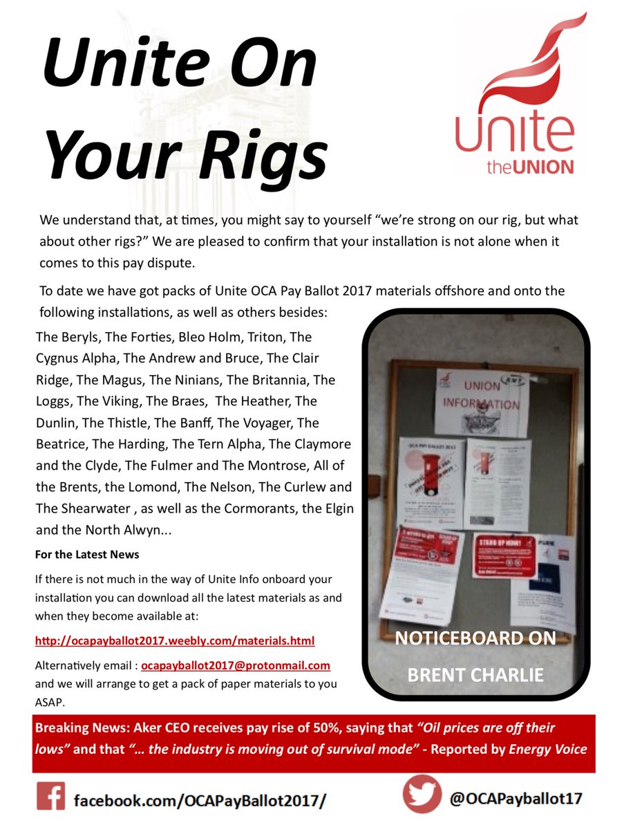 OCAPayballot17's tweet photo. 3 WEEKS LEFT TO GO. It's Now Or Never. Post your ballot either on or before 26.6.17. For more visit: https://t.co/CZVORyOlOl @UniteScotland https://t.co/eqG1LUnRhv