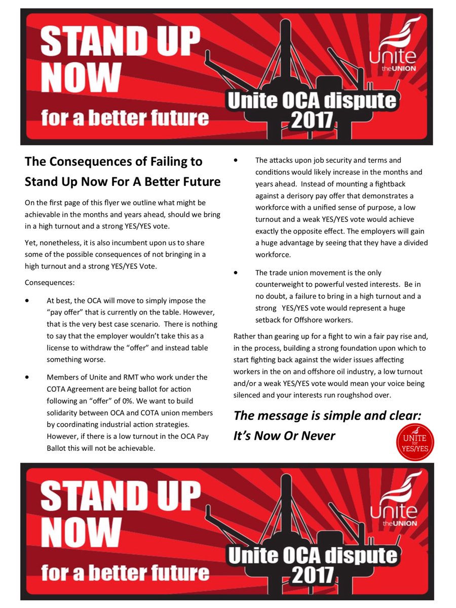 OCAPayballot17's tweet photo. 3 WEEKS LEFT TO GO. It's Now Or Never. Post your ballot either on or before 26.6.17. For more visit: https://t.co/CZVORyOlOl @UniteScotland https://t.co/eqG1LUnRhv