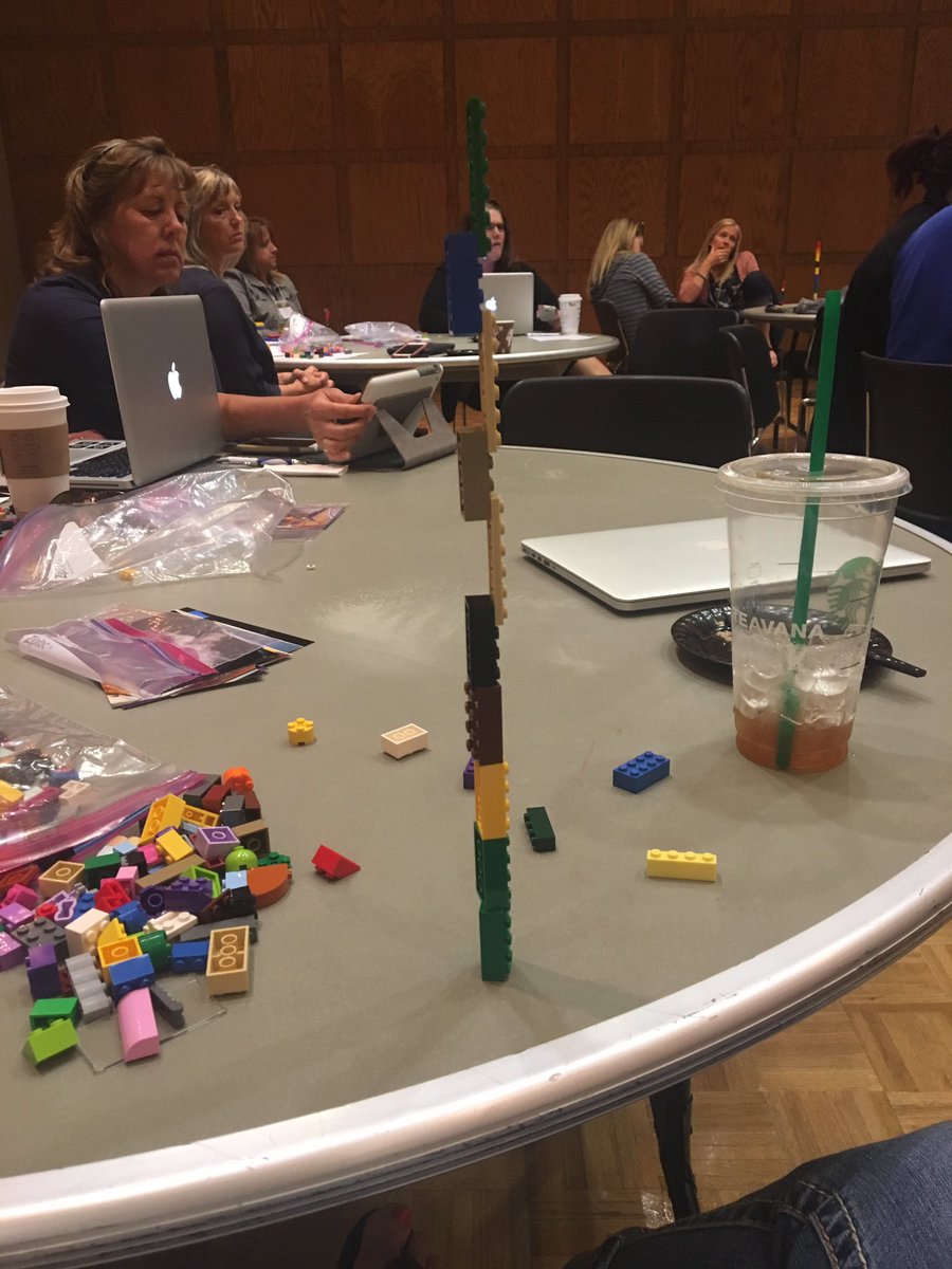 kcsieling's tweet photo. Don't breathe on my Lego tower or bump the table #iim2017 https://t.co/6BxxgrWGal