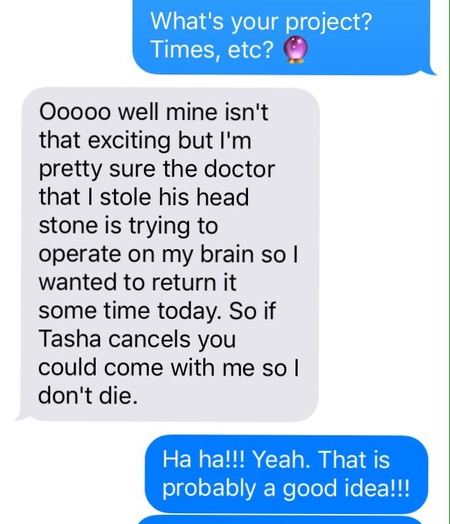 AmandaFlaker's tweet photo. "I'm pretty sure the dr I stole the broken headstone from is trying to operate on my brain..." #text #whenyourniecerobsgraves #wegaveitback https://t.co/7NkcQa0d2r