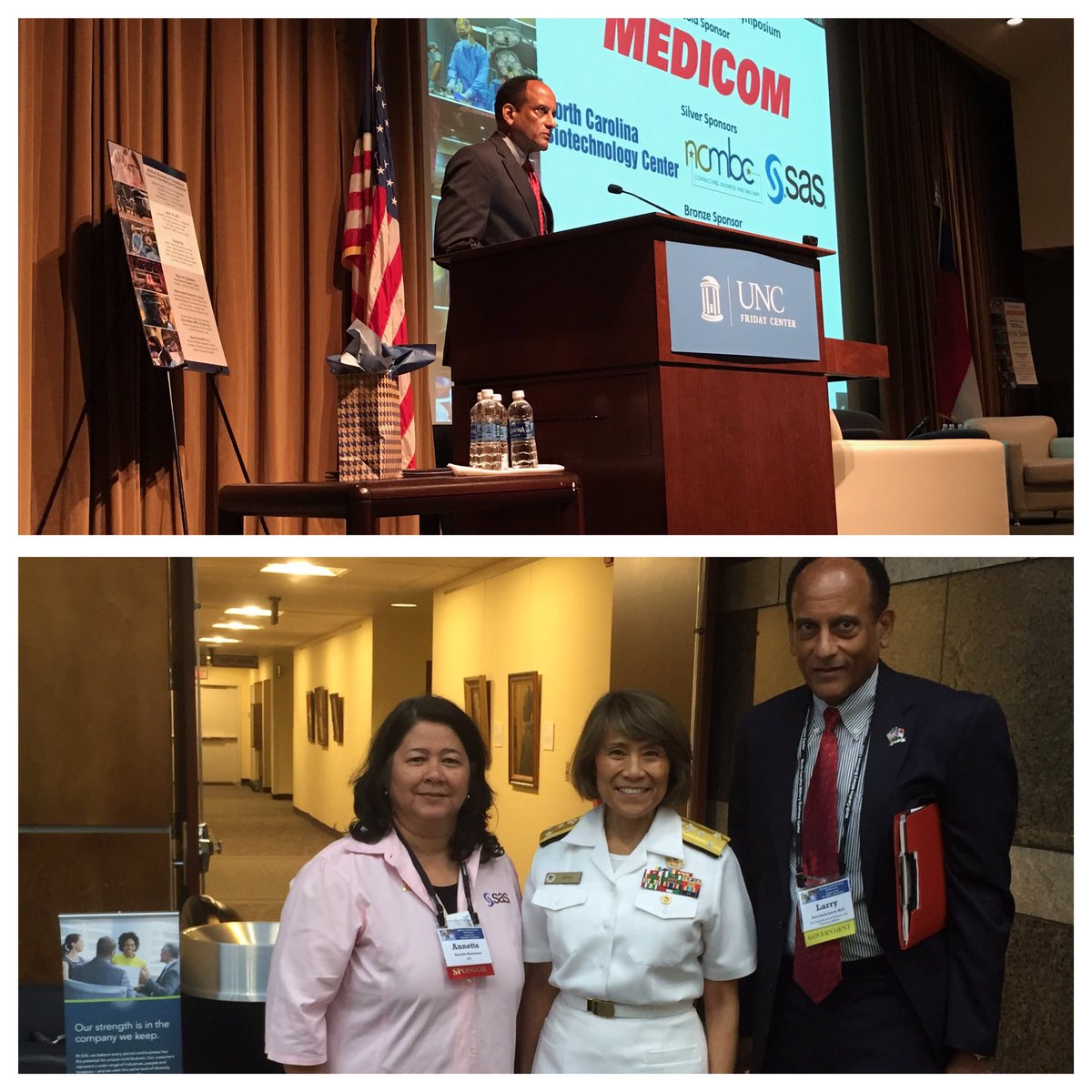 Sec_Hall's tweet photo. Thanks to @NCMBC for hosting the MBB Symposium today at the Friday Center and to VADM Bono for her insightful remarks on military healthcare https://t.co/i5GAt5ngQA