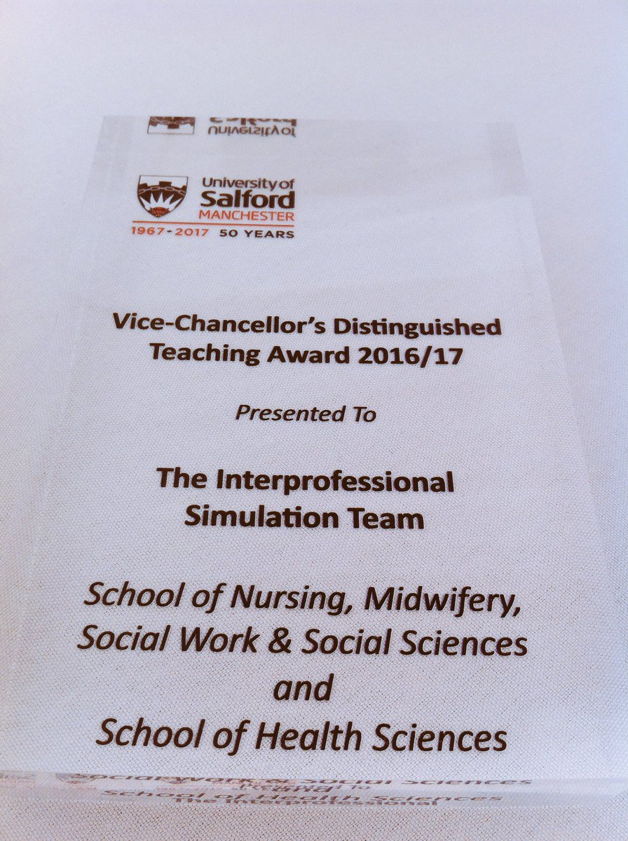 LHenstockPhysio's tweet photo. Delighted to be part of the winning team! Thankyou ๐ค@Salford_SEP @thecspstudents @SamGrogan #lovesimulation #interprofessionalworking https://t.co/091DAQBRJy