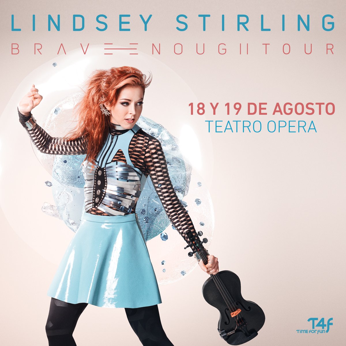 T4FArgentina's tweet photo. ¡Comenzó la #PreventaFans para @LindseyStirling del nuevo show! 🎻 Conseguí tus tickets oficiales en @TicketekAr 🎫 https://t.co/Atk4cOzIKG https://t.co/DWARhe7SSs