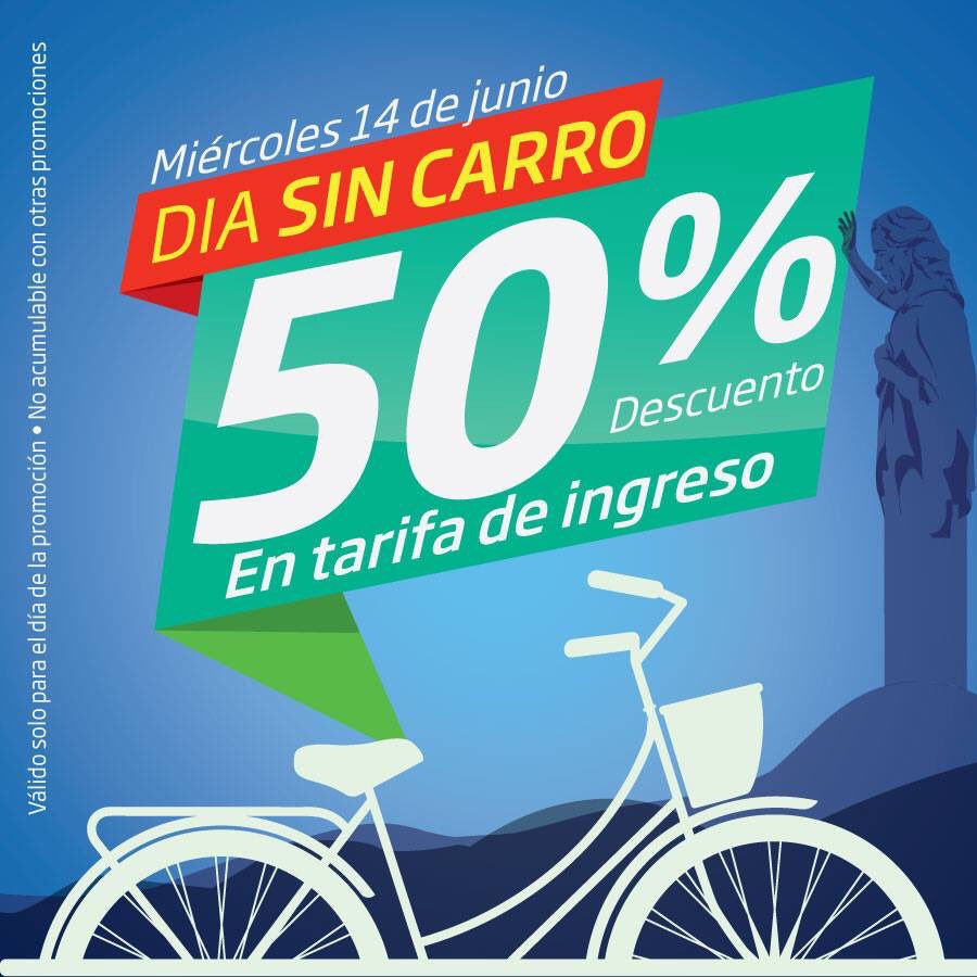 LAPUERTADELSOLR's tweet photo. #DiaSinCarroYMoto  #Ofertadeldia #Floridablanca #Bucaramanga #puertadelsolsantisimo #descuentos #50% #entradasalparque #CerrodelSantisimo https://t.co/t35gL0R0yC