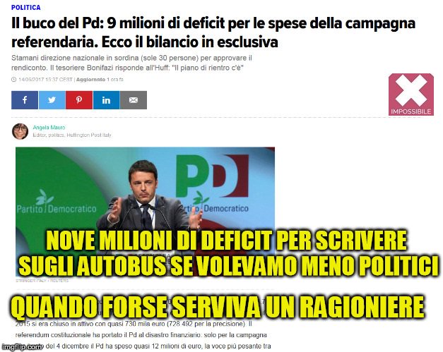 impossibileit's tweet photo. #PD #bilancio #bastaunSi https://t.co/hHyF0VxVy0