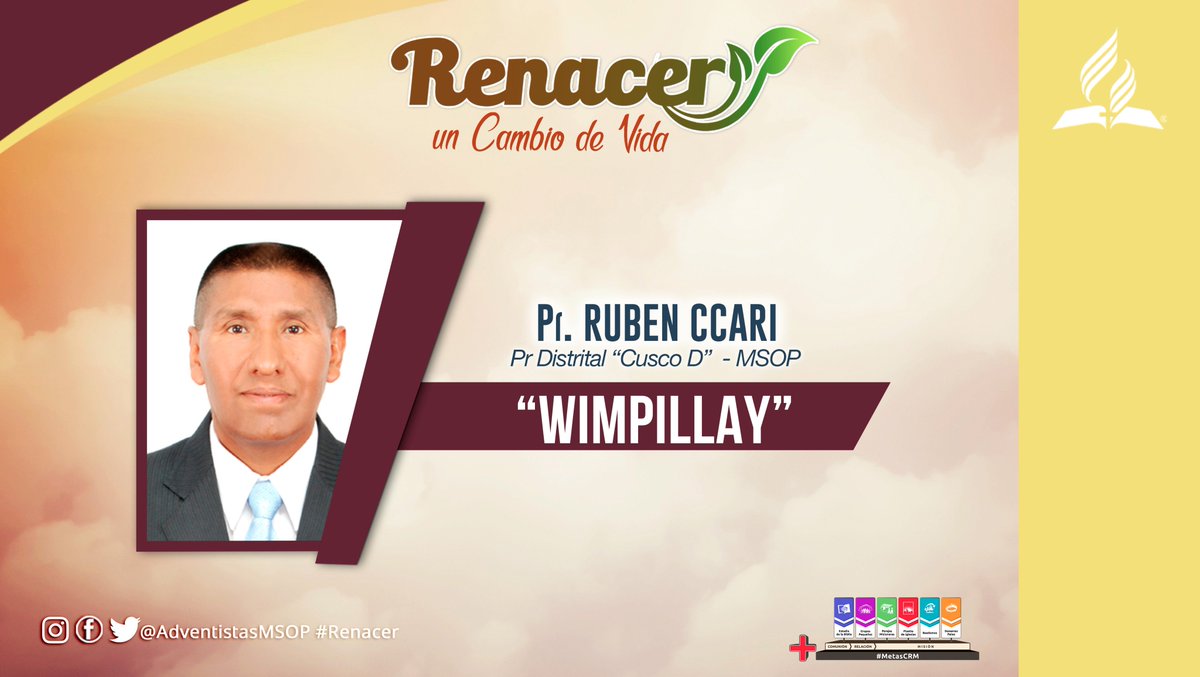 El <a href="/Pr_RubenCari/">Ruben</a> te invita a un nuevo comienzo desde este 18 al 24 de junio participa de #Renacer #UnCambioDeVida