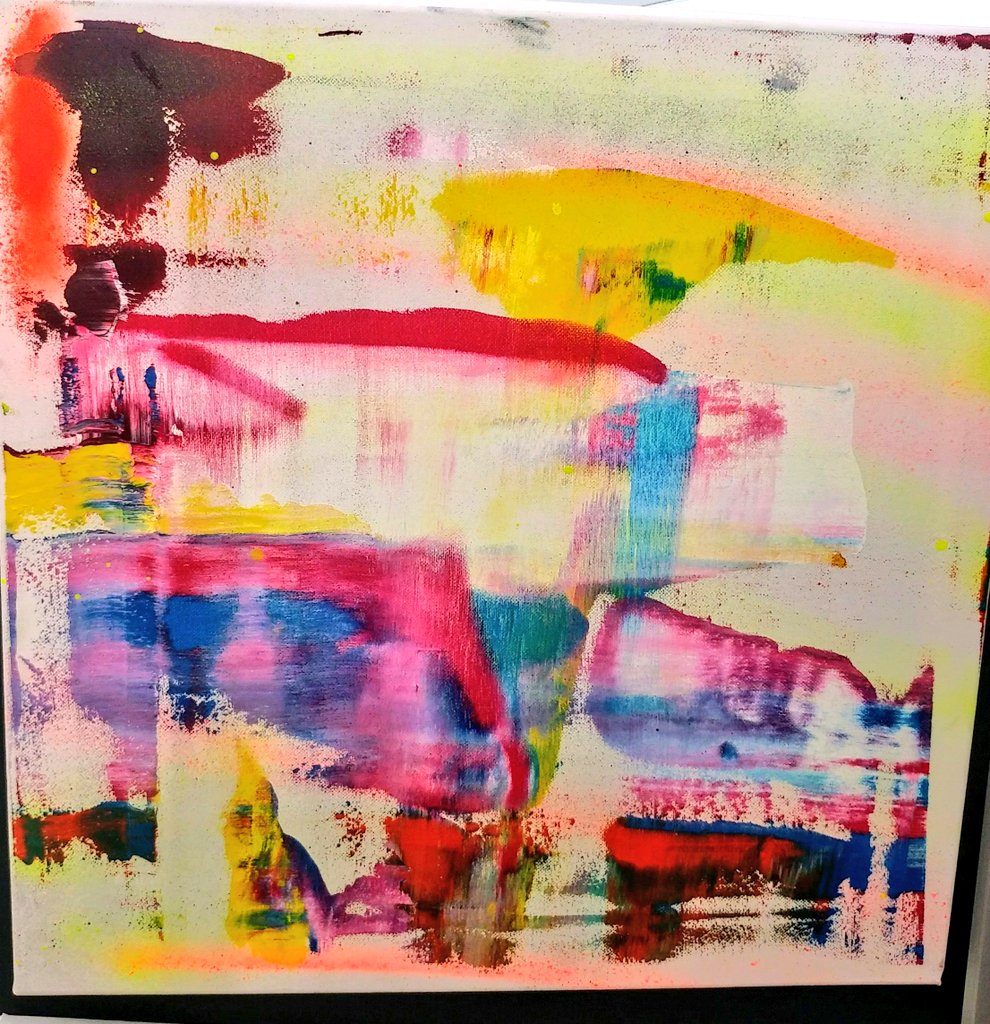 Multimedia piece available at my <a href="/SEOpenStudios/">South East Open Studios</a> #contemporarypainting #oils #spraypaint #painting #markmaking #art #contemporaryart