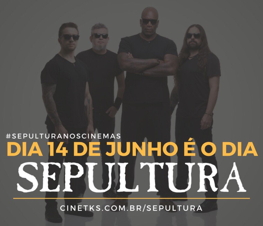 Sepulnation_com's tweet photo. Brasil! Hoje!!! #Sepultura #Endurance #SepulturaNosCinemas  @derrick_green @sepulturacombr @andreaskisser @pxpjr3069 @eloycasagrandee https://t.co/v1qM90Pe49
