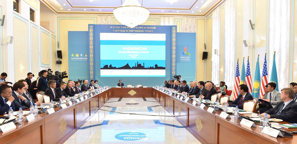 KazakhEmbassy's tweet photo. #KZUS Competitivness Forum 2017 held in Astana. Abt 20 #US companies attended. #manufacturing #exports #fdi  https://t.co/JuDe0QO9HS https://t.co/qtjcEHZVtn