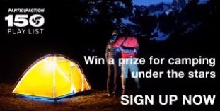 PHECanada's tweet photo. Celebrate #CanadaDay like the true north strong &amp; free by checking activities like camping off the @ParticipACTION #150PlayList #canada150 https://t.co/iveexrjKGC