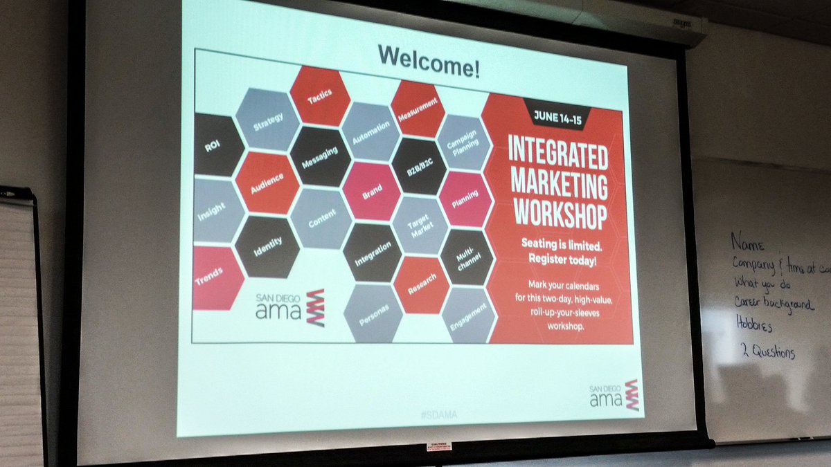 AMASanDiego's tweet photo. It was a great start to our #Integrated #Marketing #Workshop! #SDAMA https://t.co/qYHvSoT6tz