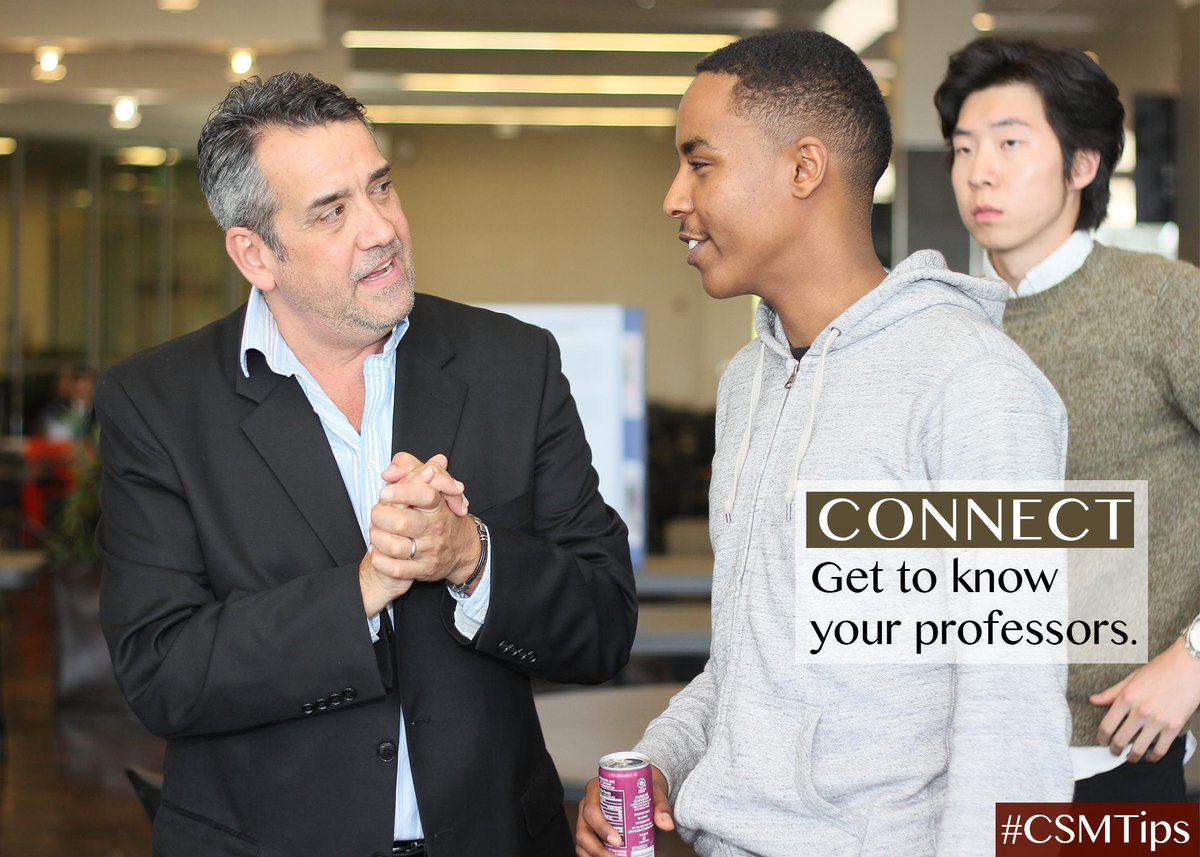 csmbulldogs's tweet photo. Tip #9 for the Summer 2017 Semester: Get to know your professors! #CSMTips https://t.co/gMxtaiEZrd