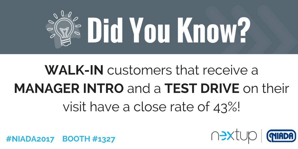 TheNextup's tweet photo. How Many WALK-INS are you missing in YOUR dealership? Visit Booth #1327 to find out. #NIADA2017 #AutoRetail #MissingOpportunity https://t.co/CP2ZDhVnVs